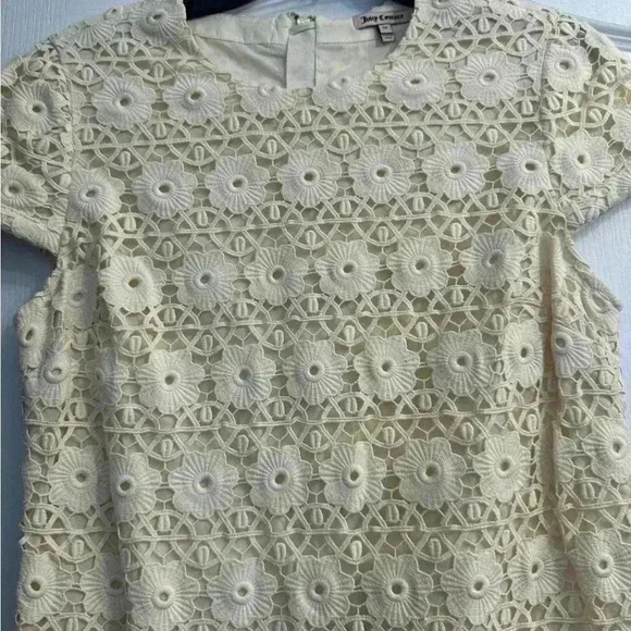 Juicy couture NWOT gorgeous cream lace  guipure shift dress. 100% cotton - Picture 10 of 11